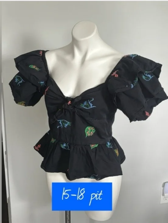 Hoffman Copenhagen Mikela Peplum Top Sz 38/6 - Picture 4 of 11